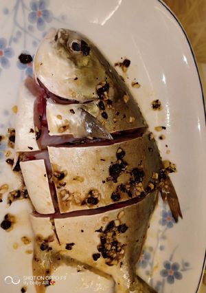 Foto resep Ikan bawal steam bawang putih dan tausi
