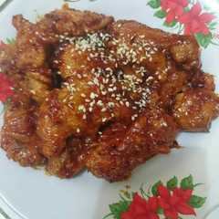 A picture of Fire chicken extra spicy ala recheese factory.