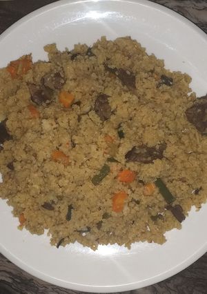 A picture of Stir fry couscous.