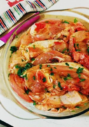 Una foto de Pollo adobado para barbacoa!!