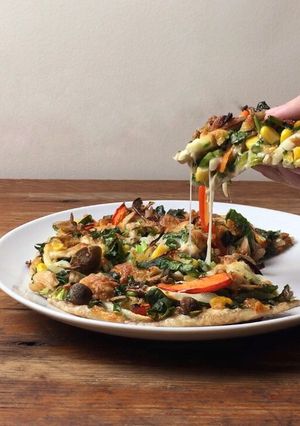 鮮蔬鮪魚pizza 的食譜成品照片