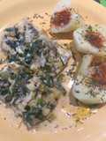 Filet de Merluza con Crema de Puerros