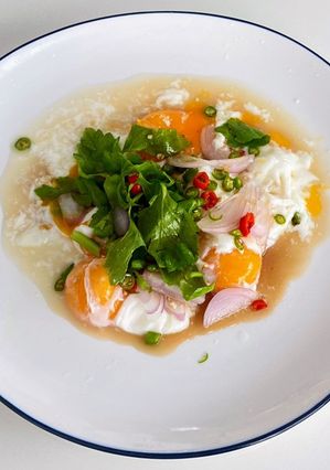 A picture of Onsen Tamago Spicy Salad.