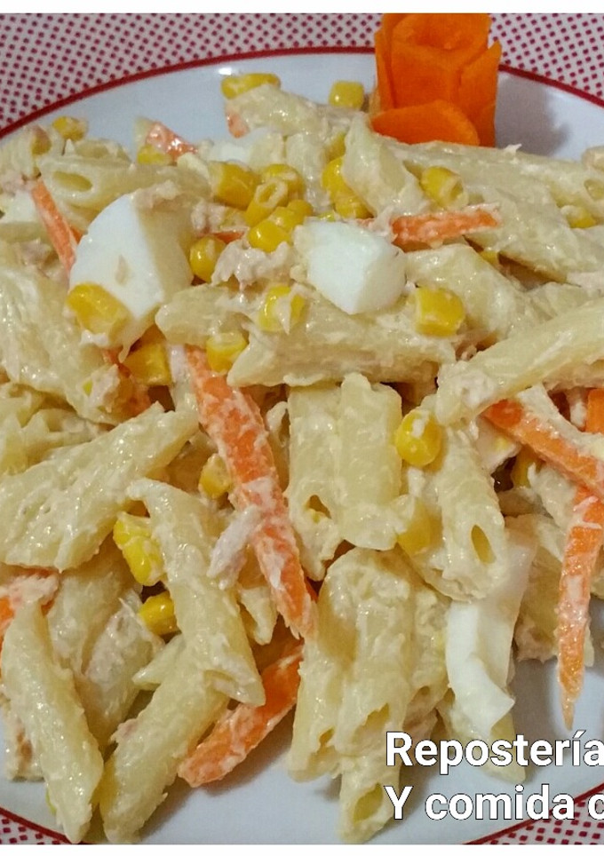 Una foto de Macarrones con queso philadelphia
