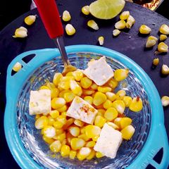 Corn paneer chat A picture of Corn paneer chat.