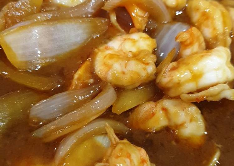 Bagaimana Membuat Udang saos tiram, Enak