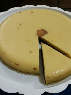 Una foto de Bizcoflan con queso crema