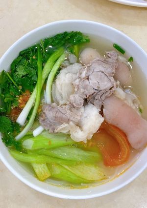 Hình của món Bún dọc mùng.