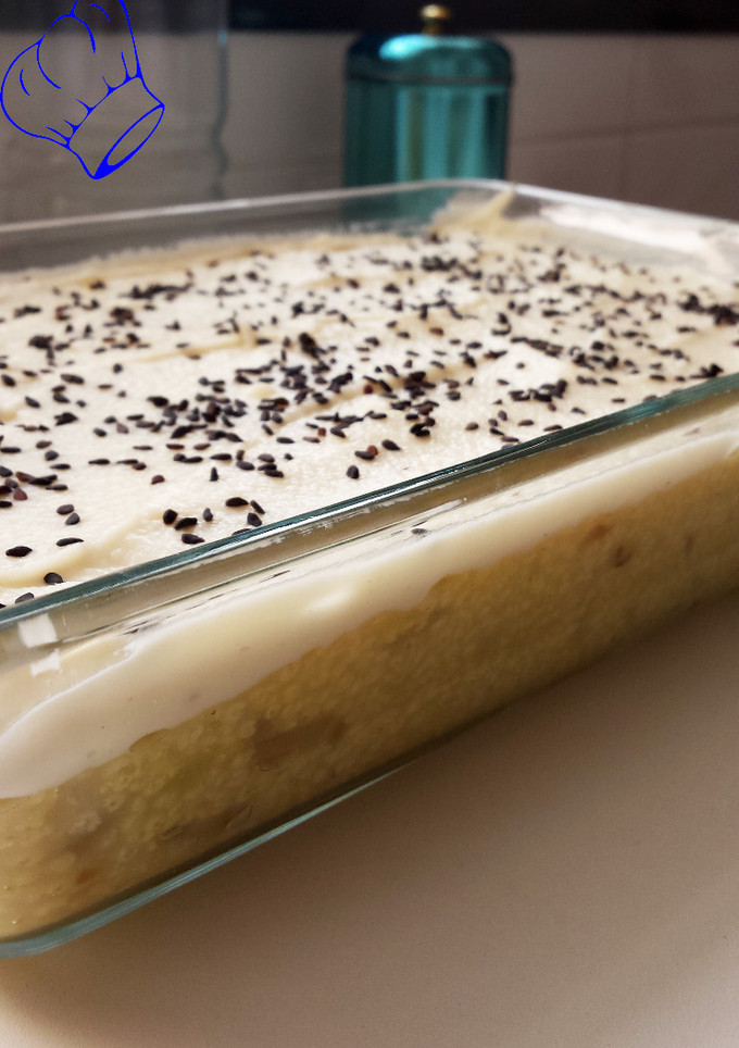 Una foto de Pastel de mijo con falsa bechamel de coliflor