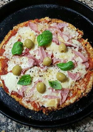 Una foto de Pizza de coliflor