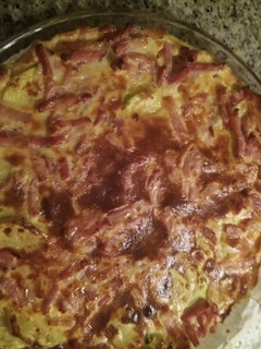 Una foto de Pastel de calabacín y bacon