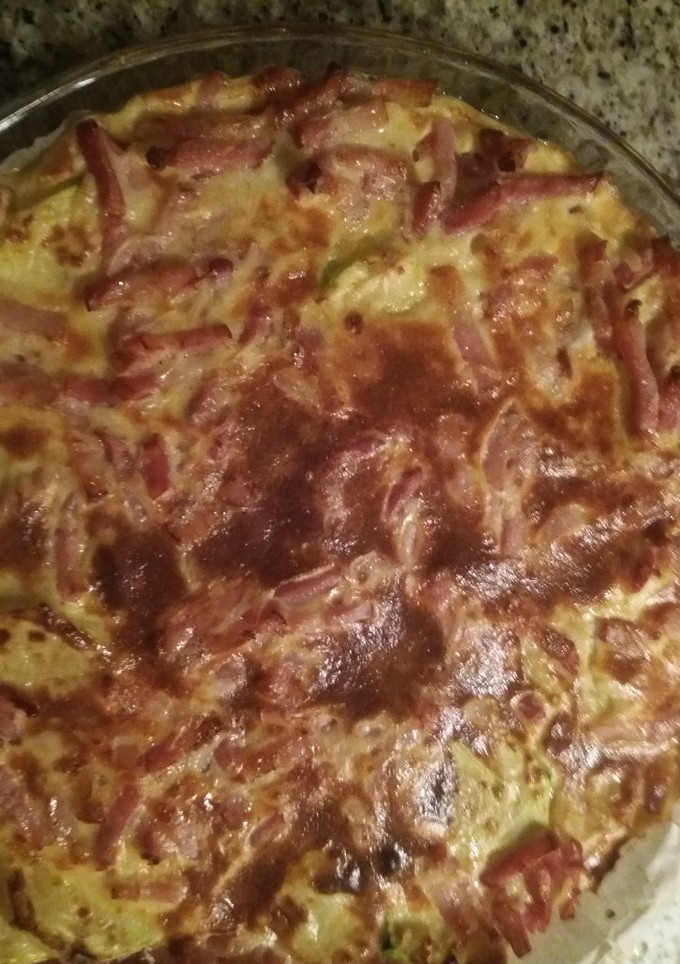 Una foto de Pastel de calabacín y bacon