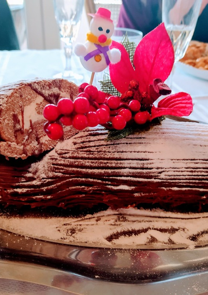 Una foto de Tronco de Navidad para celiacos, con Thermomix