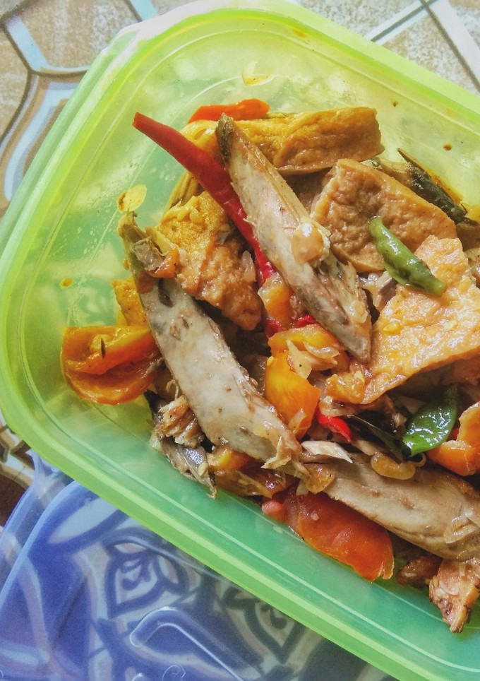 Foto resep Oseng kering pindang tahu bumbu saus tiram