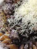 Fusilli a la crema de olivas