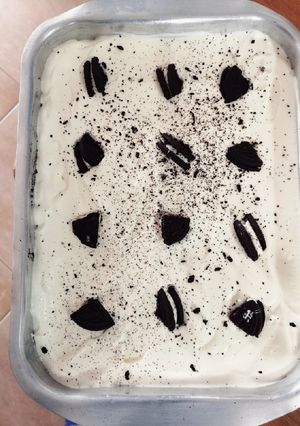 Una foto de Postre de oreo y crema