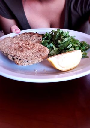 Una foto de Milanesas de berenjena