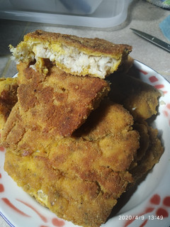 Una foto de Milanesas de merluza
