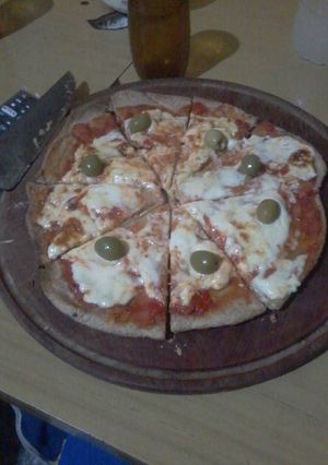 Una foto de Pizza integral