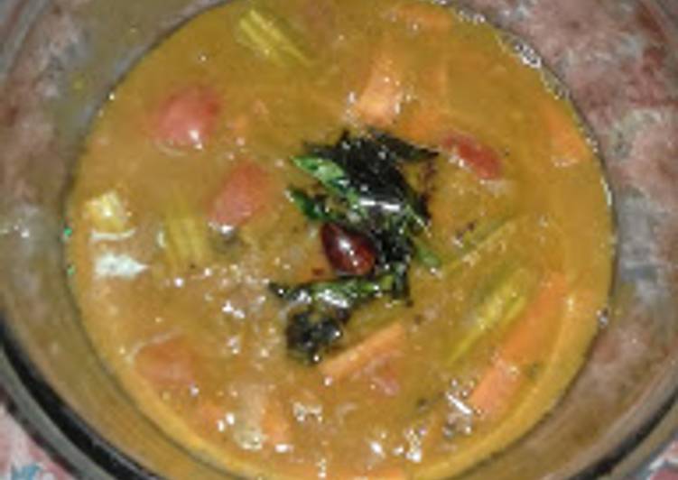 Recipe of Award-winning Masoor Dal Sambhar with Pressure Cooker