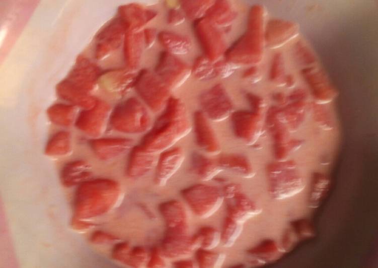 Simple Way to Make Speedy Watermelon and milk