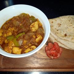 A picture of Masala Arvi With Shimla Mirch And Onion.