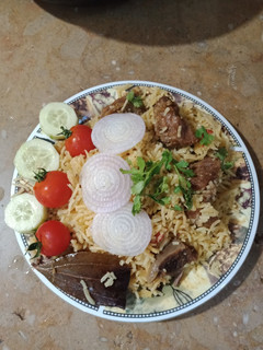 A picture of Mutton Pulao.