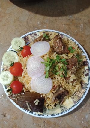 A picture of Mutton Pulao.