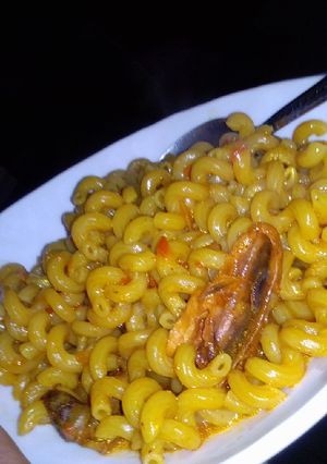 A picture of Macaroni Jollof.