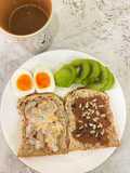 Healthy breakfast toast