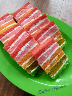 Foto resep Rainbow Cake Kukus Ny.Liem Super Lembut
