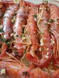 Gambones con ajitos al horno