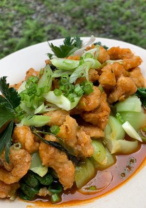 Foto resep Pakcoy siram Ayam TomYum