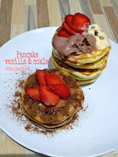 Foto resep Pancake (Vanilla & Coklat)