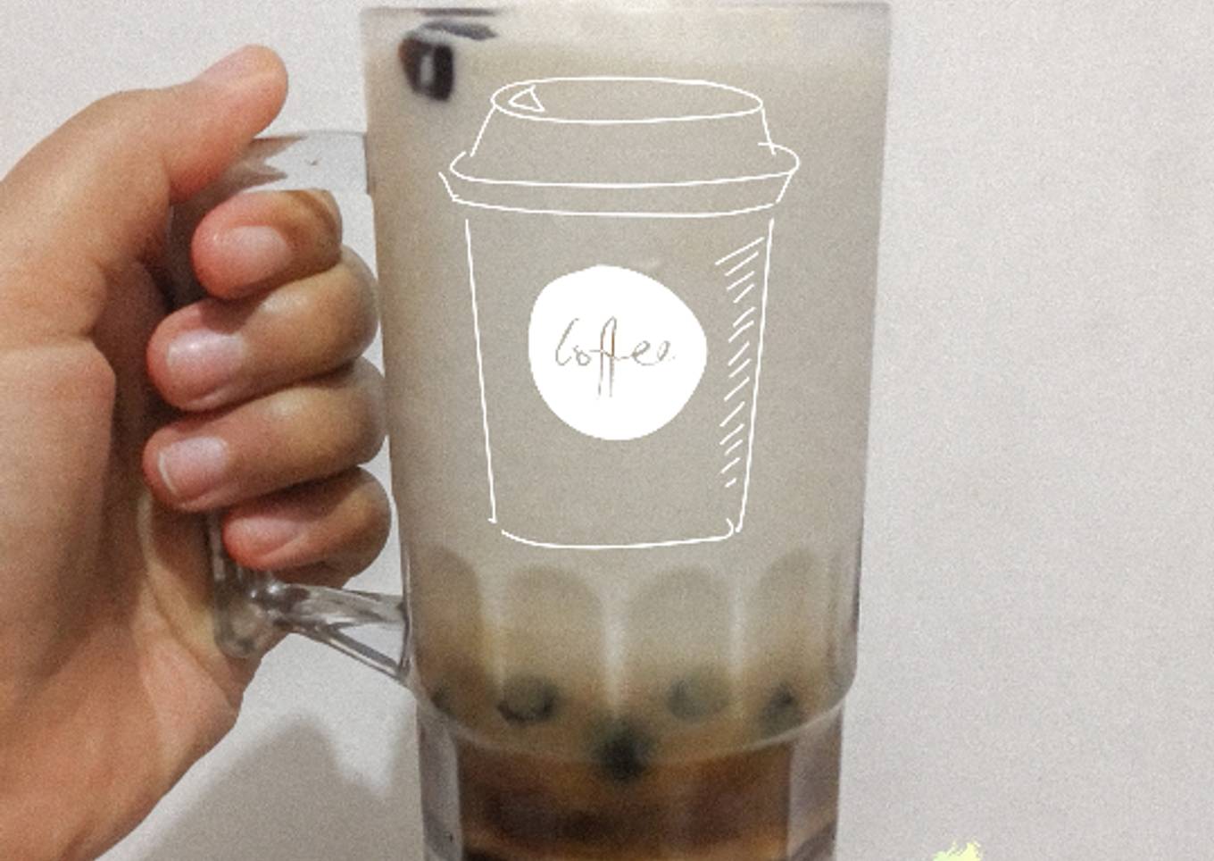 Ice coffee boba