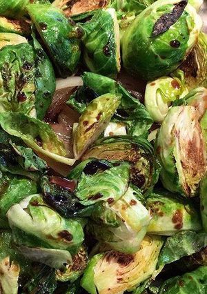 A picture of Brussels sprout fry.