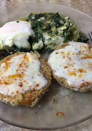 Una foto de Milanesas de zapallo al horno