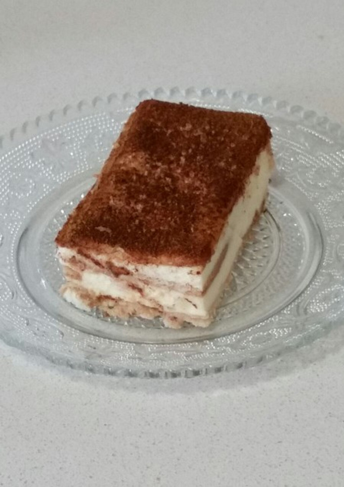 Una foto de Tarta de galletas napolitanas y cuajada