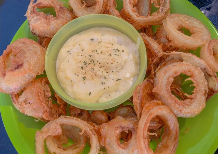 Resep Onion Rings with Creamy Sauce, Bisa Manjain Lidah