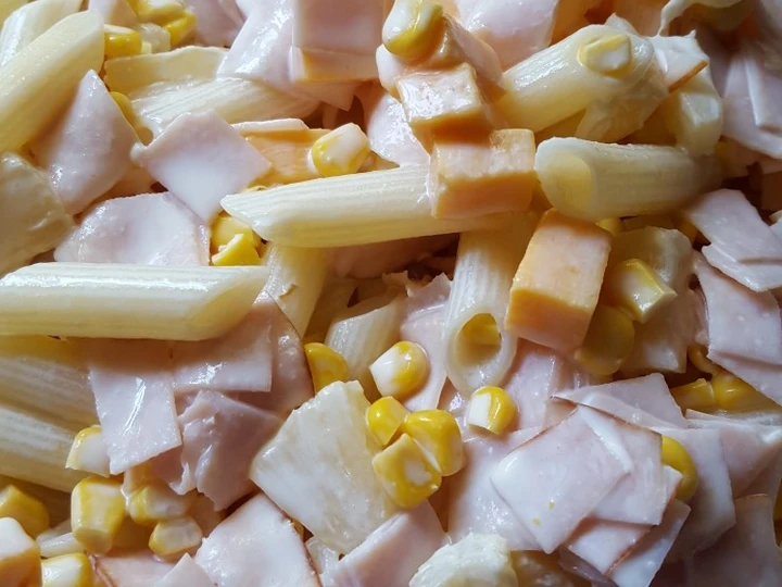 Pasos sencillos para Hacer Ensalada hawaiana con piña, queso y jamón  que Delicioso