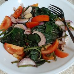 Sweet Potato Leaves Salad A picture of Sweet Potato Leaves Salad.
