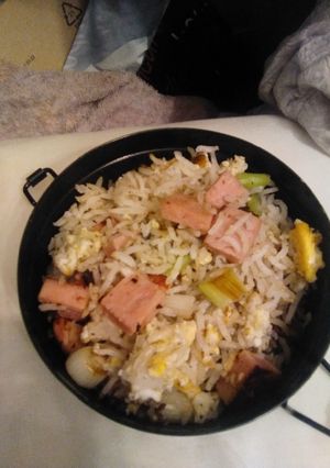 A picture of My version of special fried rice.