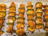Spiedini di pollo con zucchine