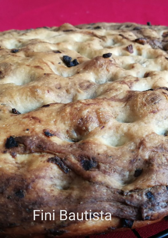 Una foto de Focaccia de morcilla