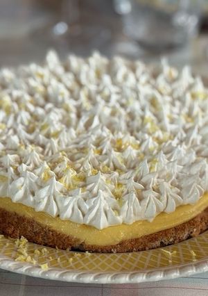 Une photo de Tarte au citron meringuée sans gluten ni lactose (IG bas)