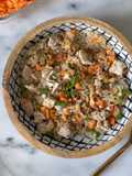 Yakimeshi de quinoa con pechuga de pollo
