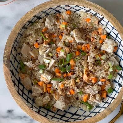 Yakimeshi de quinoa con pechuga de pollo Receta de poramoralhambre- Cookpad