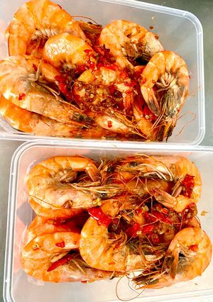 รูปของ กุ้งคั่วพริกเกลือ คลีนๆแน่นท้องหน่อยๆ
