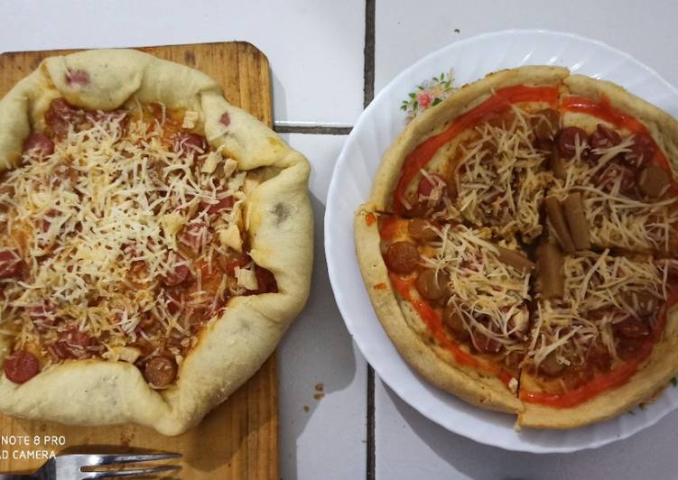 Pizza sosis keju simple
