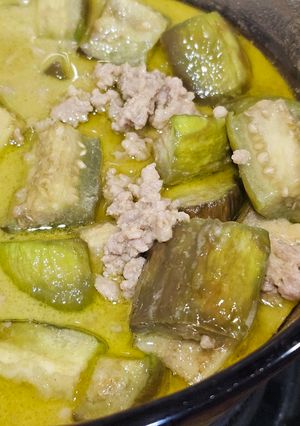 รูปของ แกงเขียวหวานมะเขือยาวใส่หมูสับ